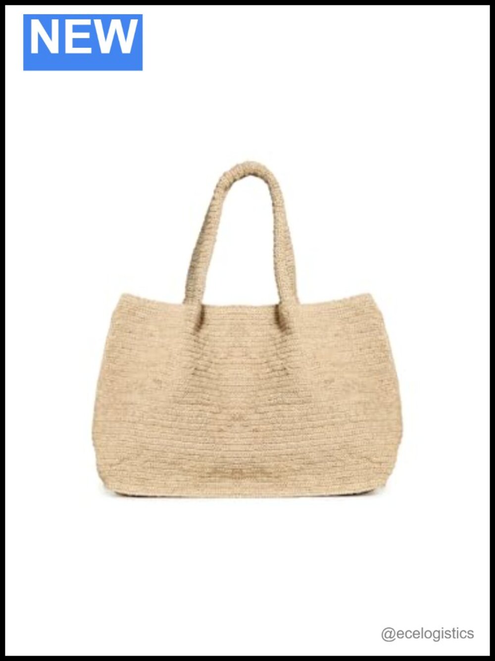 Canvas Shoulder Tote Bag Large Natural Woven Beach Purse